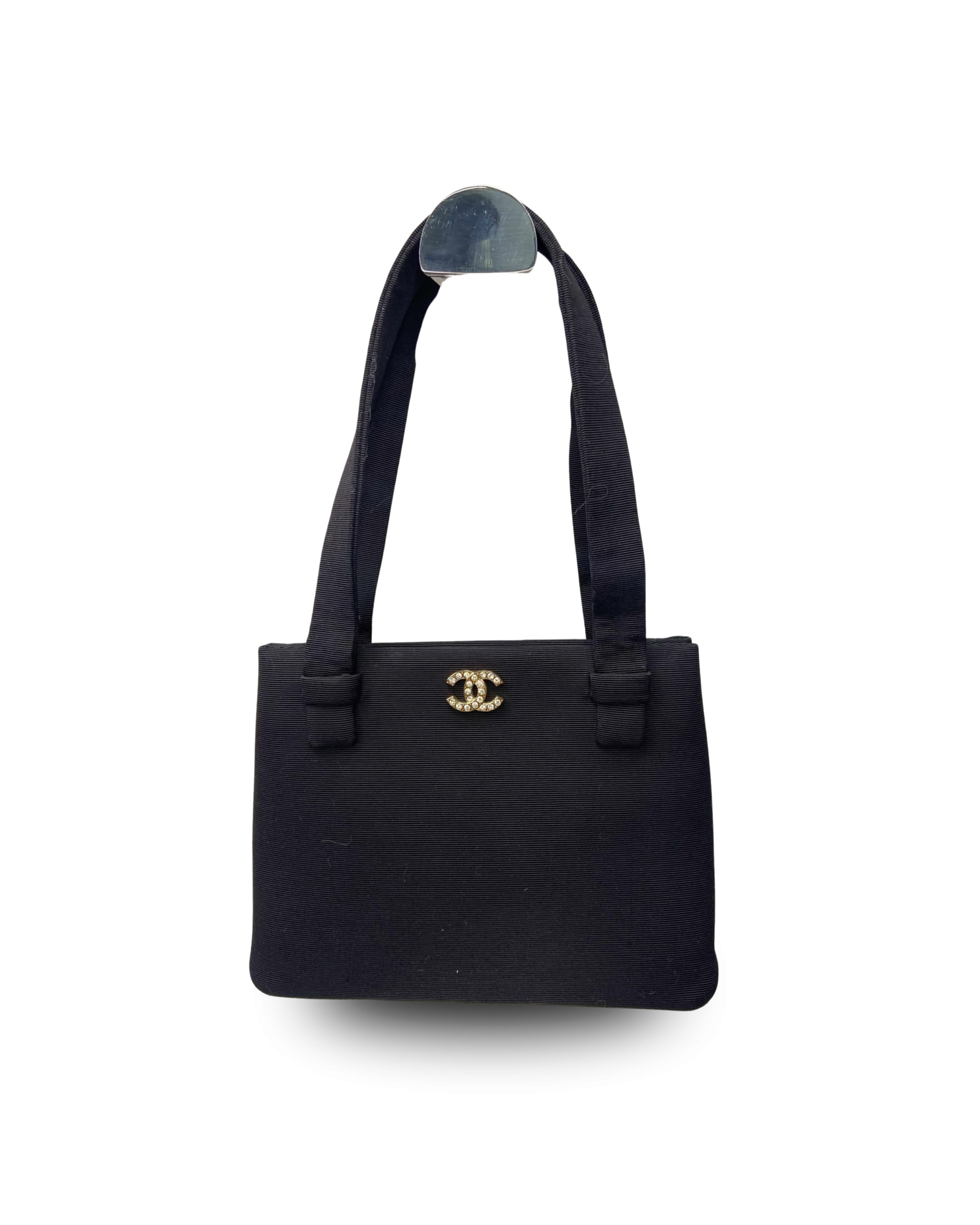 CHANEL SATIN COCO MARK HANDBAG