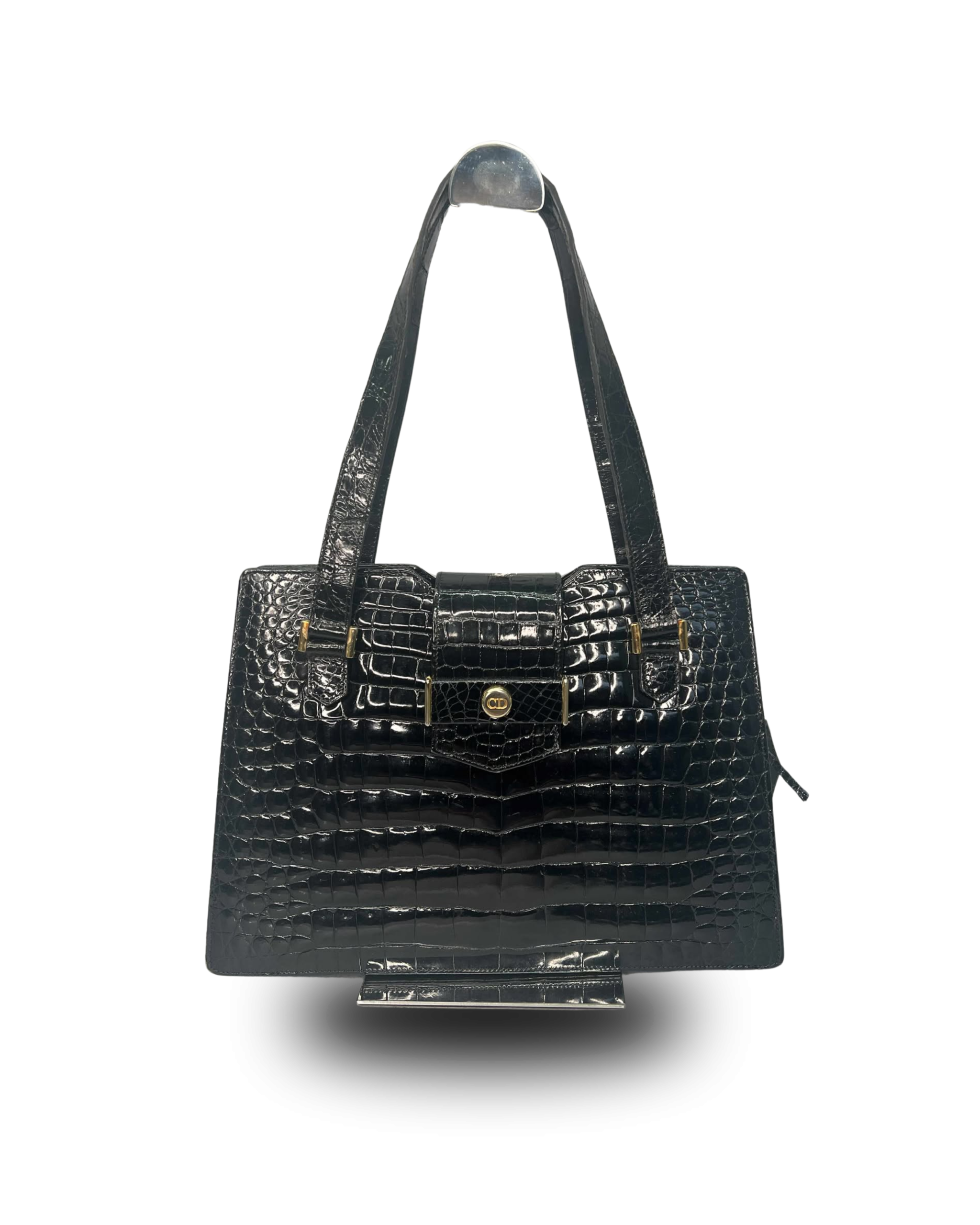 CHRISTIAN DIOR PATENT TOTE BAG