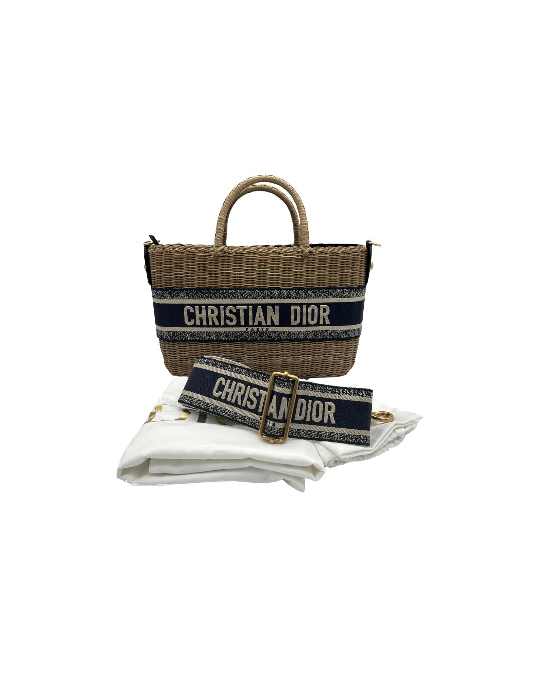 Christian Dior Wicker Basket Bag