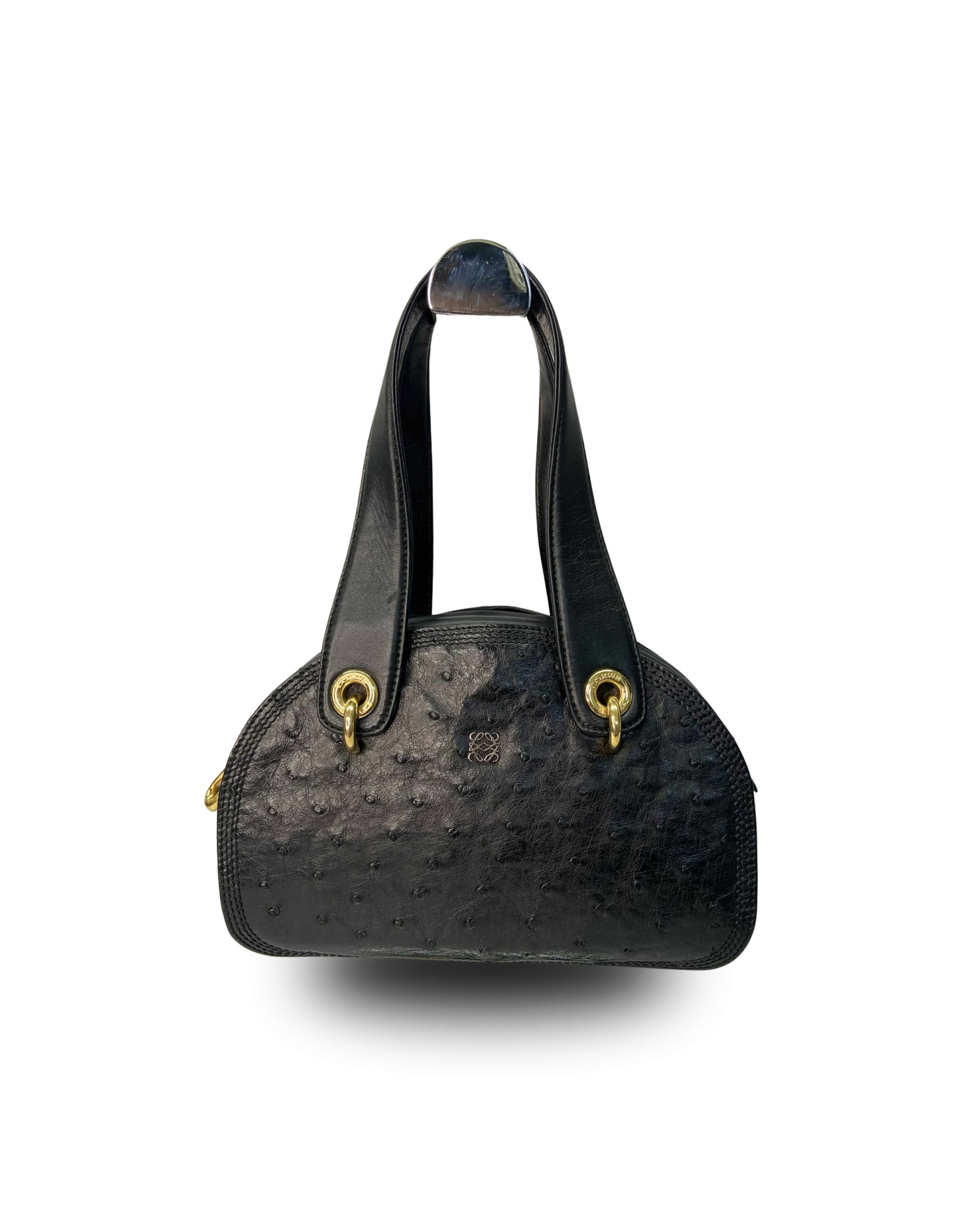 LOEWE OSTRICH NAPPA LEATHER HANDBAG